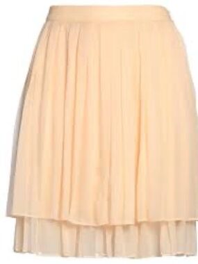 Anna Molinari Peach Pleated Mini Skirt